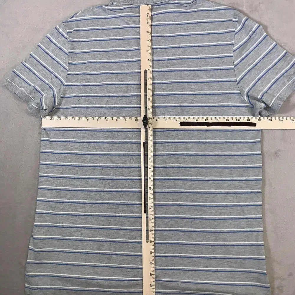 Ralph Lauren Polo Golf‎ Shirt Mens XL Gray Pro Fit Wicking Striped Short Sleeve